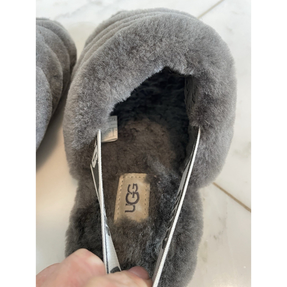 UGG Australia Fluff Yeah Women's Slide Slipper, Size 6 - Charcoal - Picture 5 of 8